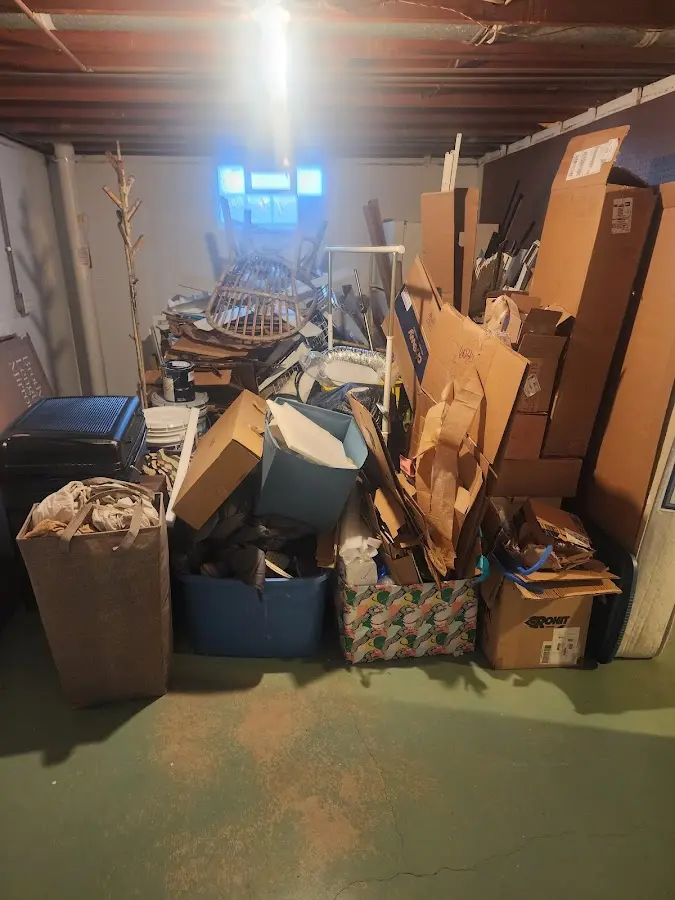 Roll-off dumpster container at job site for Roll Off Dumpster Rental in Irvington